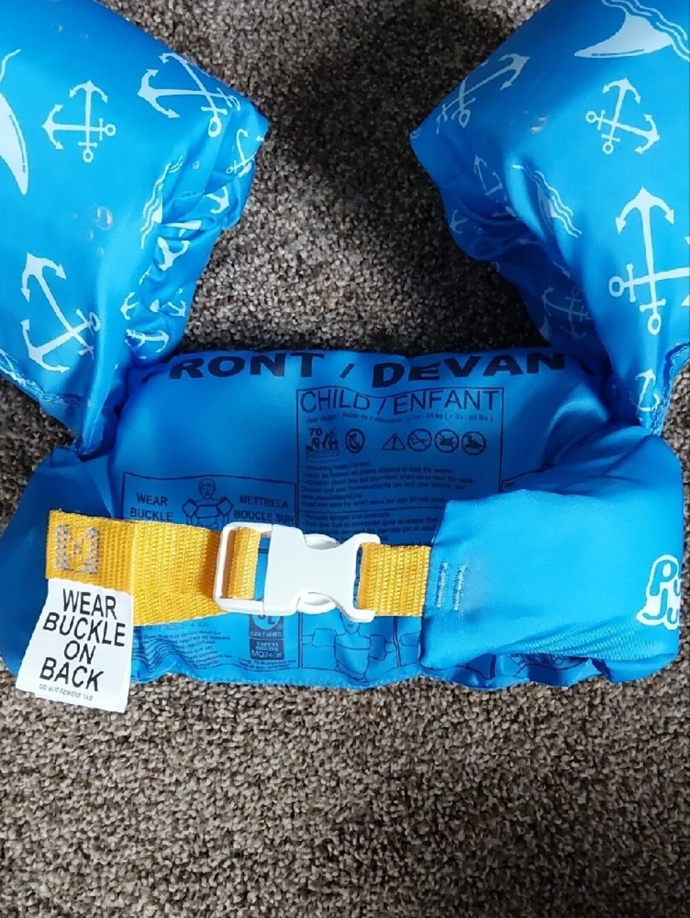 Kids Blue Shark Swim Float Arm Bands and Swim Vest